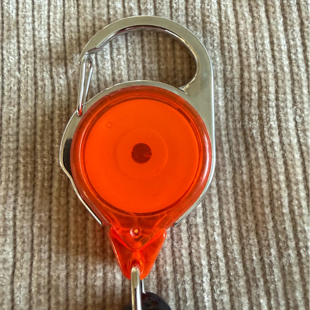 Black and Orange Keychain Carabiner Leash - Picture 7 of 10